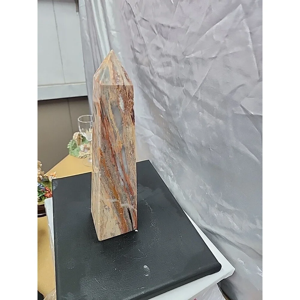 Onyx Marble Obelisk 10.25 Inch Pakistan EUC no chips or cracks - Picture 4 of 7